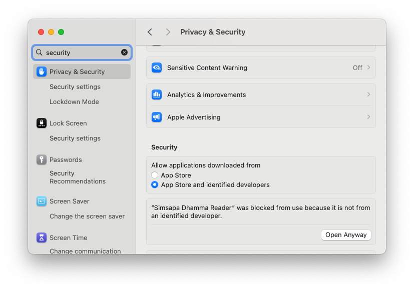 MacOS Security and Privacy
