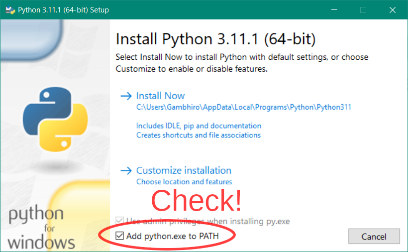 Windows Install Python